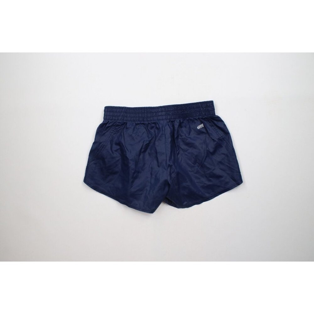 Vintage 90s Womens Small Heart University of Michigan Shorts Baggies Blue Nylon - Picture 7 of 10